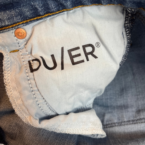 DU/ER Women Jeans Midweight Denim Wide Leg (Button Fly) size 25 x 30 - Picture 7 of 14